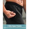 imageG Gradual Mens Athletic Running Shorts with Zipper Pockets Quick Dry 7 5 9 Workout Gym Shorts for Basketball HikingBlack