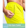 imageG Gradual Mens Athletic Running Shorts with Zipper Pockets Quick Dry 7 5 9 Workout Gym Shorts for Basketball HikingFluorescent Yellow