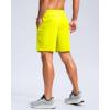imageG Gradual Mens Athletic Running Shorts with Zipper Pockets Quick Dry 7 5 9 Workout Gym Shorts for Basketball HikingFluorescent Yellow