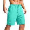imageG Gradual Mens Athletic Running Shorts with Zipper Pockets Quick Dry 7 5 9 Workout Gym Shorts for Basketball HikingLight Green