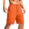 imageG Gradual Mens Athletic Running Shorts with Zipper Pockets Quick Dry 7 5 9 Workout Gym Shorts for Basketball HikingOrange