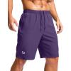 imageG Gradual Mens Athletic Running Shorts with Zipper Pockets Quick Dry 7 5 9 Workout Gym Shorts for Basketball HikingPurple