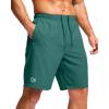 imageG Gradual Mens Athletic Running Shorts with Zipper Pockets Quick Dry 7 5 9 Workout Gym Shorts for Basketball HikingRainforest Green