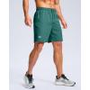 imageG Gradual Mens Athletic Running Shorts with Zipper Pockets Quick Dry 7 5 9 Workout Gym Shorts for Basketball HikingRainforest Green