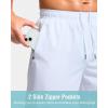 imageG Gradual Mens Athletic Running Shorts with Zipper Pockets Quick Dry 7 5 9 Workout Gym Shorts for Basketball HikingWhite