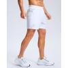 imageG Gradual Mens Athletic Running Shorts with Zipper Pockets Quick Dry 7 5 9 Workout Gym Shorts for Basketball HikingWhite