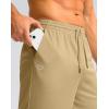 imageG Gradual Mens Athletic Shorts with Pockets 11 Long Basketball Shorts Lightweight Quick Dry Gym Workout Shorts for MenKhaki