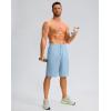 imageG Gradual Mens Athletic Shorts with Pockets 11 Long Basketball Shorts Lightweight Quick Dry Gym Workout Shorts for MenLight Blue