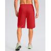 imageG Gradual Mens Athletic Shorts with Pockets 11 Long Basketball Shorts Lightweight Quick Dry Gym Workout Shorts for MenRed
