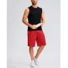 imageG Gradual Mens Athletic Shorts with Pockets 11 Long Basketball Shorts Lightweight Quick Dry Gym Workout Shorts for MenRed