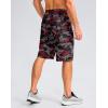 imageG Gradual Mens Athletic Shorts with Pockets 11 Long Basketball Shorts Lightweight Quick Dry Gym Workout Shorts for MenRed Camo