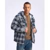 imageG Gradual Mens Flannel Jacket Fleece Sherpa Lined Hoodies Zip Up Plaid Shirt Warm Winter Jackets for Men with Zipper PocketsBlack Navy