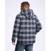 imageG Gradual Mens Flannel Jacket Fleece Sherpa Lined Hoodies Zip Up Plaid Shirt Warm Winter Jackets for Men with Zipper PocketsBlack Navy