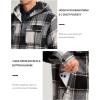 imageG Gradual Mens Flannel Jacket Fleece Sherpa Lined Hoodies Zip Up Plaid Shirt Warm Winter Jackets for Men with Zipper PocketsBlack White