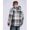 imageG Gradual Mens Flannel Jacket Fleece Sherpa Lined Hoodies Zip Up Plaid Shirt Warm Winter Jackets for Men with Zipper PocketsNavy