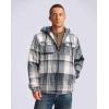 imageG Gradual Mens Flannel Jacket Fleece Sherpa Lined Hoodies Zip Up Plaid Shirt Warm Winter Jackets for Men with Zipper PocketsNavy