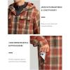 imageG Gradual Mens Flannel Jacket Fleece Sherpa Lined Hoodies Zip Up Plaid Shirt Warm Winter Jackets for Men with Zipper PocketsOrange