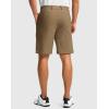 imageG Gradual Mens Golf Dress Shorts 5 7 9 Stretch Casual Work Flat Front Shorts for Men with 3 Pockets Quick DryDark Khaki