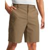imageG Gradual Mens Golf Dress Shorts 5 7 9 Stretch Casual Work Flat Front Shorts for Men with 3 Pockets Quick DryDark Khaki