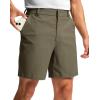 imageG Gradual Mens Golf Dress Shorts 5 7 9 Stretch Casual Work Flat Front Shorts for Men with 3 Pockets Quick DryDusty Khaki