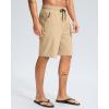 imageG Gradual Mens Swim Trunks 9 Quick Dry Swimming Board Shorts with Zipper Pockets Swimwear Bathing Suit for Men No LinerKhaki