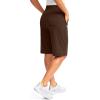 imageG Gradual Womens 12 Bermuda Long Shorts with Pockets High Waisted Stretch Knee Length Shorts for Women Summer WalkingEspresso
