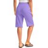 imageG Gradual Womens 12 Bermuda Long Shorts with Pockets High Waisted Stretch Knee Length Shorts for Women Summer WalkingLavender