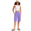 imageG Gradual Womens 12 Bermuda Long Shorts with Pockets High Waisted Stretch Knee Length Shorts for Women Summer WalkingLavender