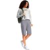 imageG Gradual Womens 12 Bermuda Long Shorts with Pockets High Waisted Stretch Knee Length Shorts for Women Summer WalkingLight Grey