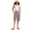 imageG Gradual Womens 12 Bermuda Long Shorts with Pockets High Waisted Stretch Knee Length Shorts for Women Summer WalkingMatt Purple