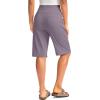 imageG Gradual Womens 12 Bermuda Long Shorts with Pockets High Waisted Stretch Knee Length Shorts for Women Summer WalkingMatt Purple