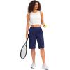 imageG Gradual Womens 12 Bermuda Long Shorts with Pockets High Waisted Stretch Knee Length Shorts for Women Summer WalkingNavy