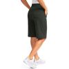 imageG Gradual Womens 12 Bermuda Long Shorts with Pockets High Waisted Stretch Knee Length Shorts for Women Summer WalkingOlive