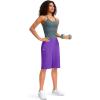 imageG Gradual Womens 12 Bermuda Long Shorts with Pockets High Waisted Stretch Knee Length Shorts for Women Summer WalkingRoyal Lilac