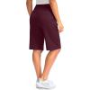imageG Gradual Womens 12 Bermuda Long Shorts with Pockets High Waisted Stretch Knee Length Shorts for Women Summer WalkingWine