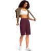 imageG Gradual Womens 12 Bermuda Long Shorts with Pockets High Waisted Stretch Knee Length Shorts for Women Summer WalkingWine