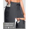 imageG Gradual Womens 13 Long Hiking Shorts with Zipper Pocket Lightweight Quick Dry Knee Length Bermuda Shorts for WomenDark Grey