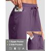 imageG Gradual Womens 13 Long Hiking Shorts with Zipper Pocket Lightweight Quick Dry Knee Length Bermuda Shorts for WomenPurple