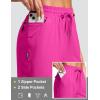 imageG Gradual Womens 13 Long Hiking Shorts with Zipper Pocket Lightweight Quick Dry Knee Length Bermuda Shorts for WomenRose