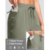 imageG Gradual Womens 13 Long Hiking Shorts with Zipper Pocket Lightweight Quick Dry Knee Length Bermuda Shorts for WomenSage Grey