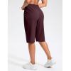 imageG Gradual Womens 13 Long Hiking Shorts with Zipper Pocket Lightweight Quick Dry Knee Length Bermuda Shorts for WomenWine