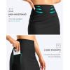 imageG Gradual Womens 18 Long Swim Skirt with Pockets High Waisted Modest Swimsuit Tummy Control Bathing Suit Bottoms for WomenBlack