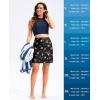 imageG Gradual Womens 18 Long Swim Skirt with Pockets High Waisted Modest Swimsuit Tummy Control Bathing Suit Bottoms for WomenBlack Floral