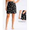 imageG Gradual Womens 18 Long Swim Skirt with Pockets High Waisted Modest Swimsuit Tummy Control Bathing Suit Bottoms for WomenBlack Floral
