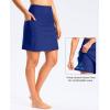 imageG Gradual Womens 18 Long Swim Skirt with Pockets High Waisted Modest Swimsuit Tummy Control Bathing Suit Bottoms for WomenDeep Blue