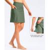 imageG Gradual Womens 18 Long Swim Skirt with Pockets High Waisted Modest Swimsuit Tummy Control Bathing Suit Bottoms for WomenGreen