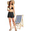imageG Gradual Womens 3 High Waisted Swim Board Shorts with Pockets Quick Dry Swimsuit Bottoms Bathing Suit for Women with LinerBlack