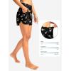 imageG Gradual Womens 3 High Waisted Swim Board Shorts with Pockets Quick Dry Swimsuit Bottoms Bathing Suit for Women with LinerBlack Floral