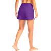 imageG Gradual Womens 3 High Waisted Swim Board Shorts with Pockets Quick Dry Swimsuit Bottoms Bathing Suit for Women with LinerPurple