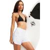 imageG Gradual Womens 3 High Waisted Swim Board Shorts with Pockets Quick Dry Swimsuit Bottoms Bathing Suit for Women with LinerWhite
